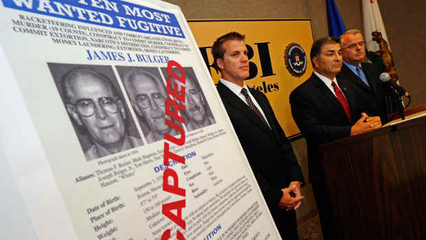 FBI officials discuss the arrest of Boston crime boss James "Whitey'' Bulger (Photo by Kevork Djansezian/Getty Images)