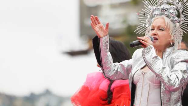 Cyndi Lauper attends the 2024 WeHo Pride Parade on June 02, 2024 in West Hollywood, California