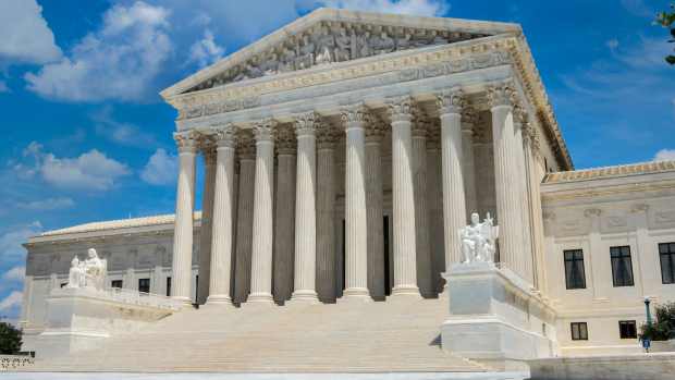 Front view of the Supreme Court of the United States