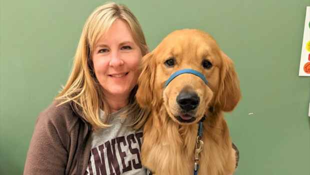 Minnesota Lawmaker and Helping Paws Volunteer Melissa Hortman and Golden Retriever Gilbert