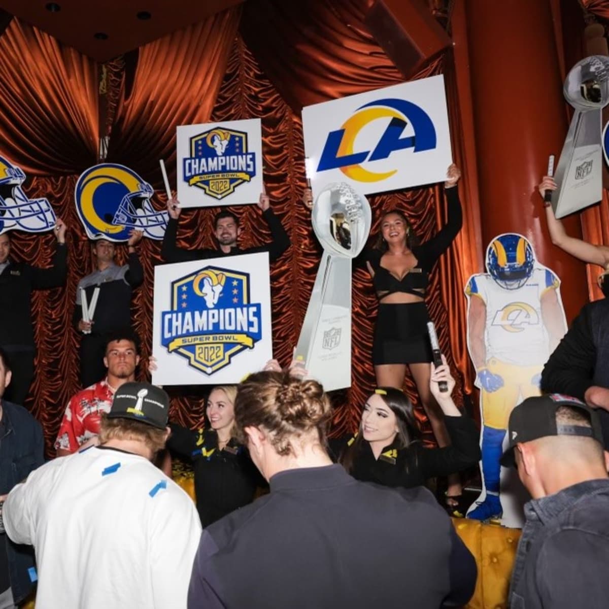 Super Bowl champ LA Rams bring the party to the Strip