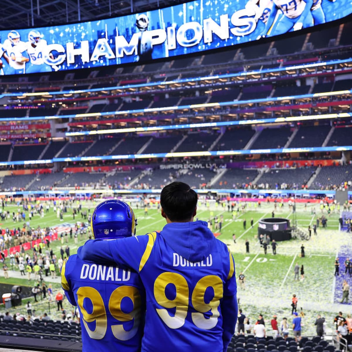 LA Rams show off massive Super Bowl LVI rings to celebrate