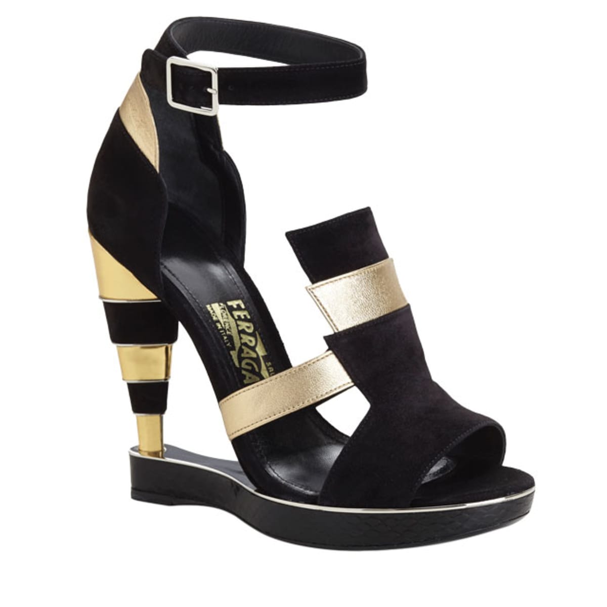 Black and hotsell gold ferragamo