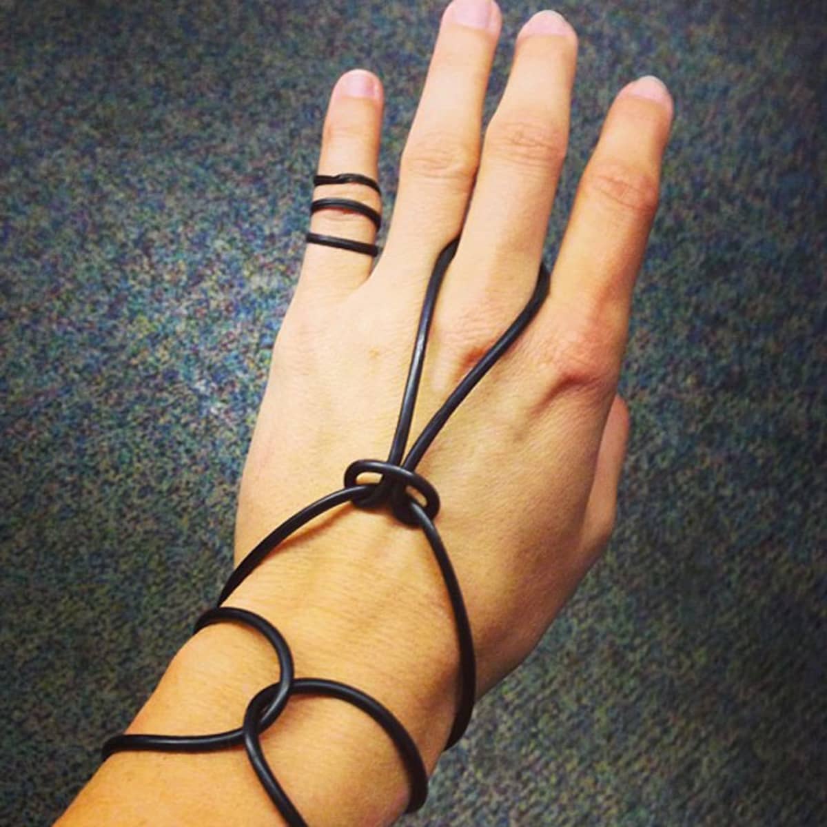 Black rubber gummy hot sale bracelets