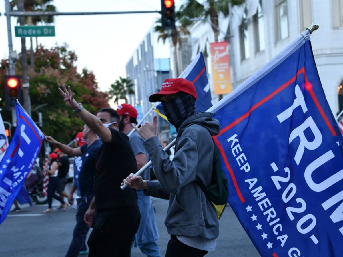 Pro-Trump Rally in Beverly Hills Takes Place Five Days After the Election —  The