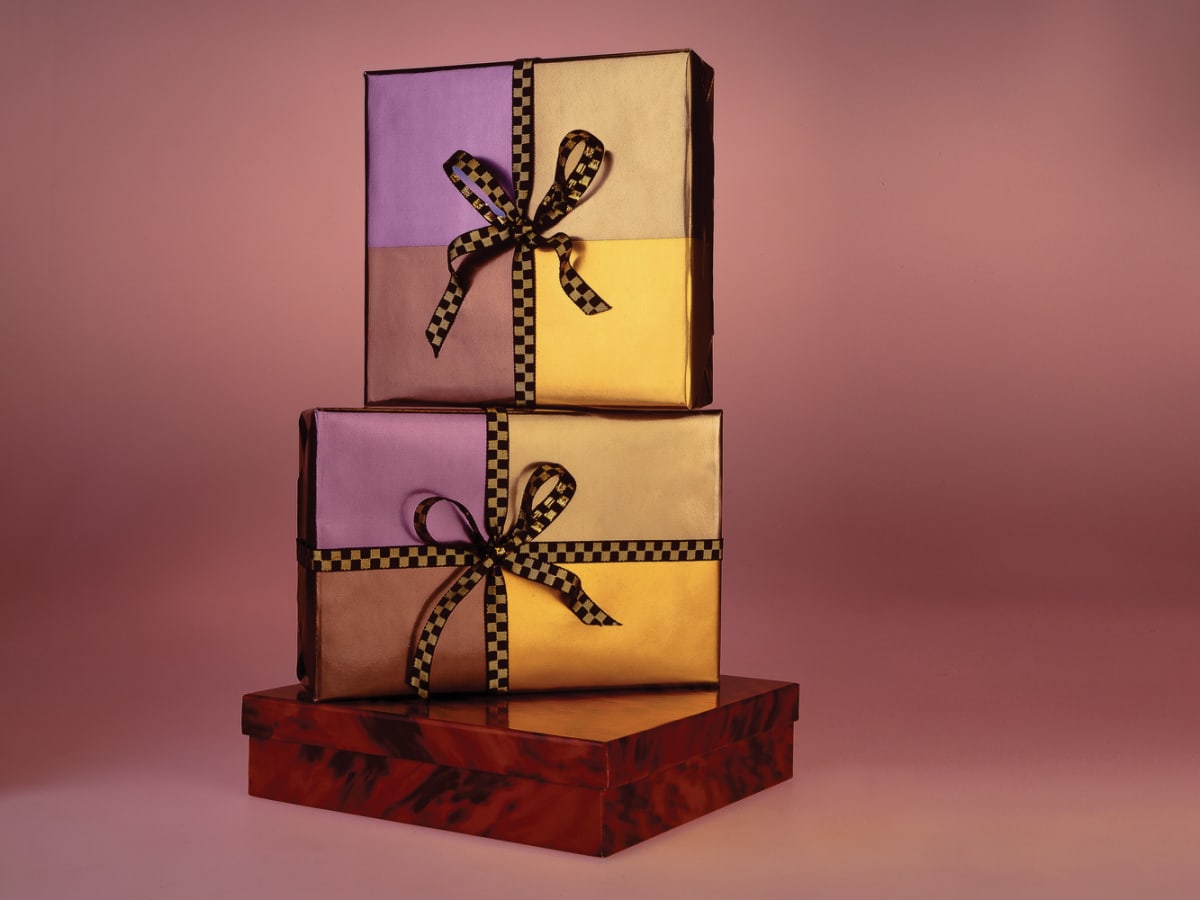 Gift Box With Red Ribbon High-Res Stock Photo - Getty Images