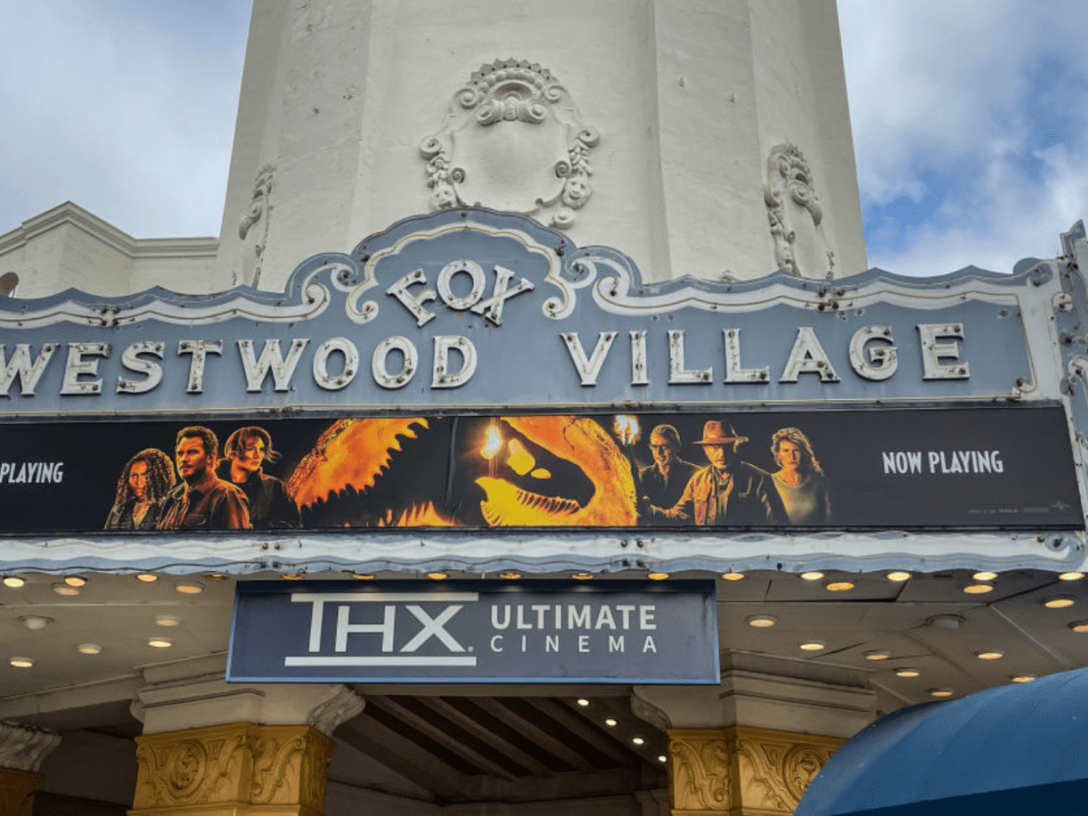 Bruin And Fox Theaters At Westwood Village In Los Angeles Stock