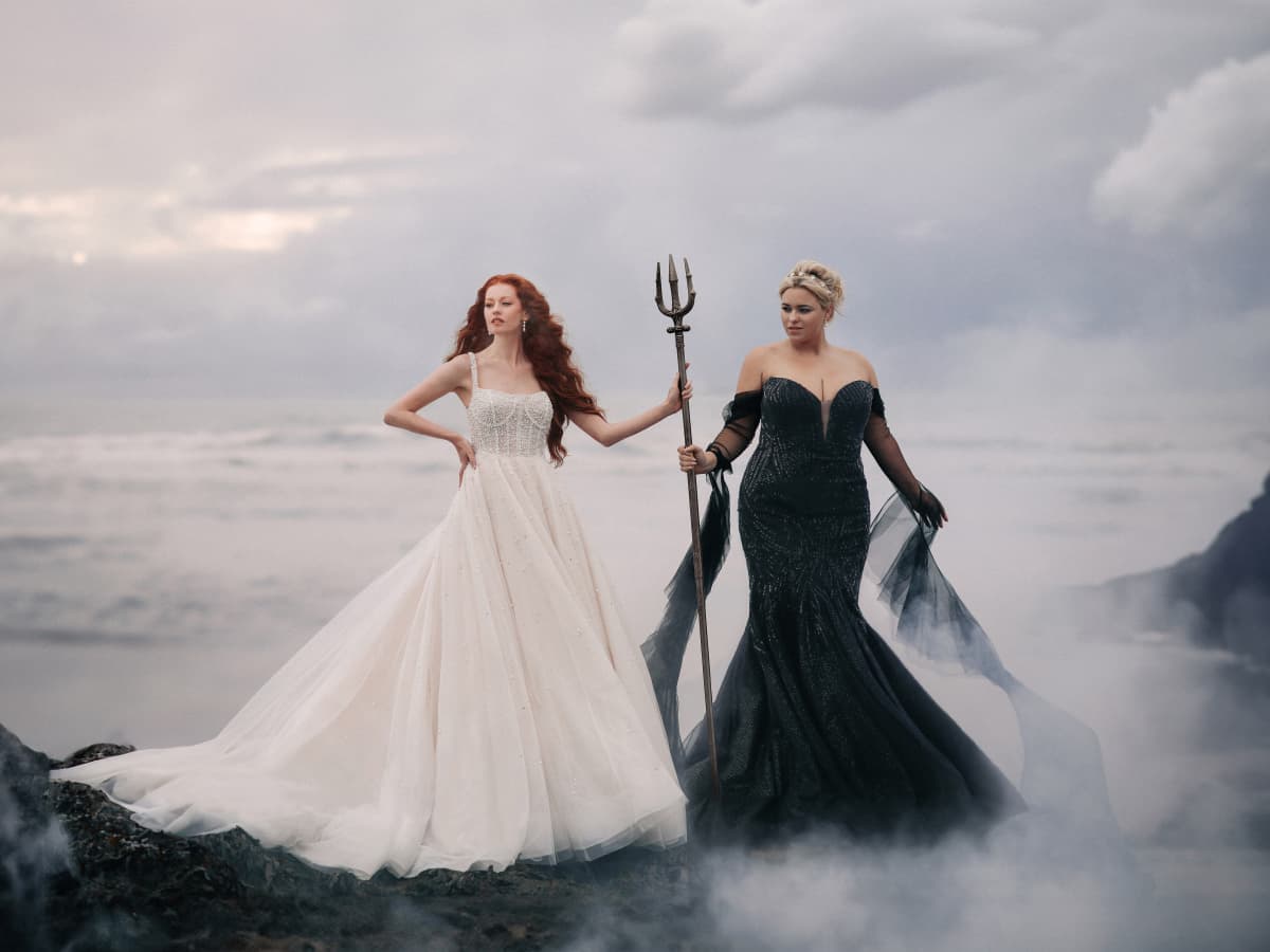 Little mermaid inspired wedding dress top