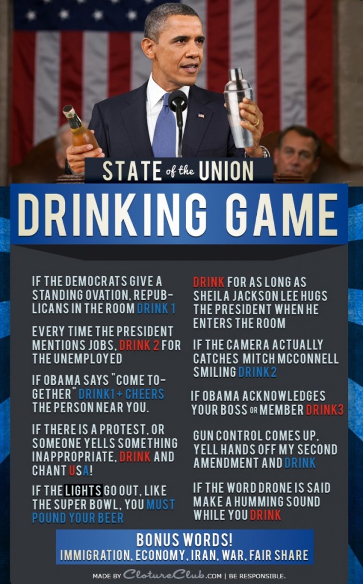 Ale to the Chief State of the Union Drinking Game LAmag