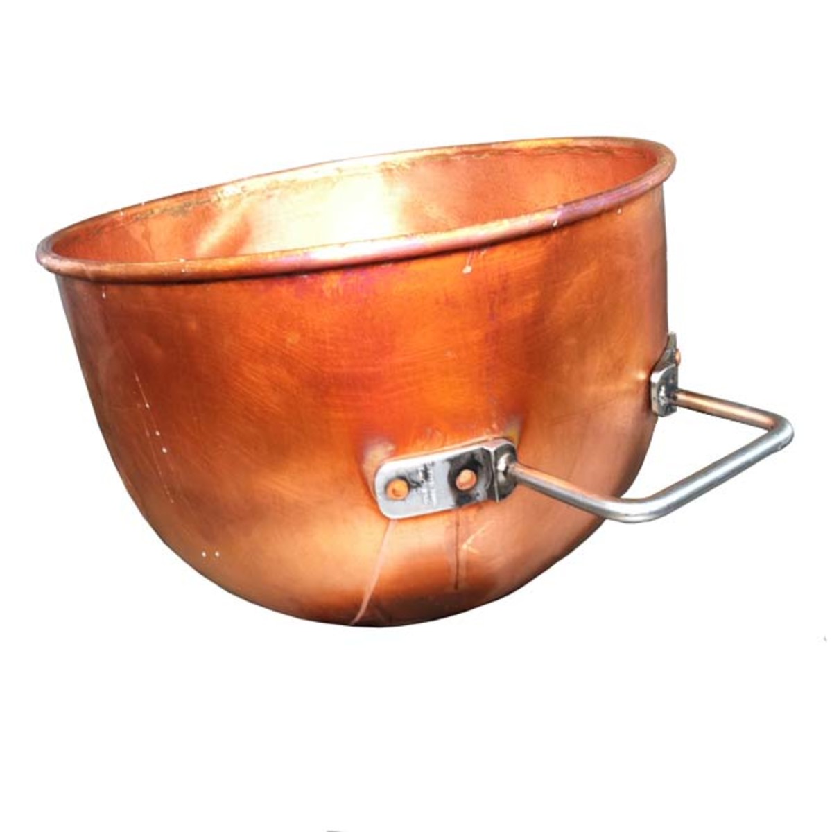 ANTIQUE COPPER CANDY KETTLE BOWL CAULDRON SIGNED