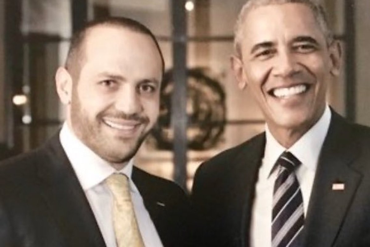 Edgar Sargsyan with former President Barack Obama.