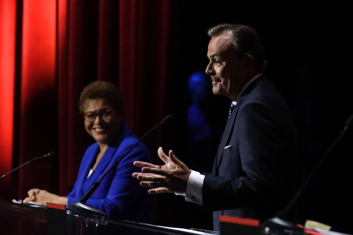 Karen Bass And Rick Carusos Race To Be L A Mayor Is Now A Slugfest