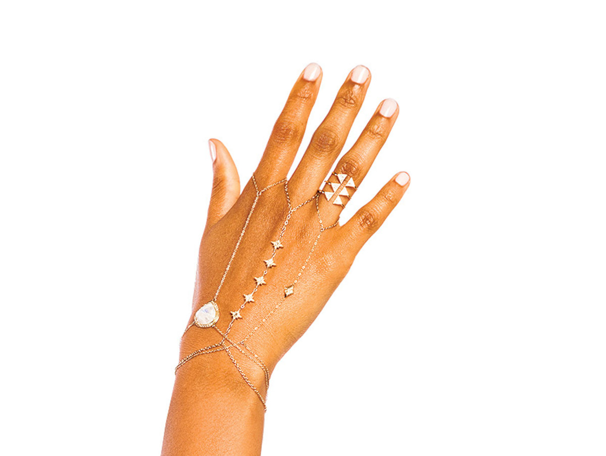 New Arrival Fashionable Punk Style Skeleton Hand Design Multifunctional  Adjustable Five Finger Ring & Bracelet Combination | SHEIN USA