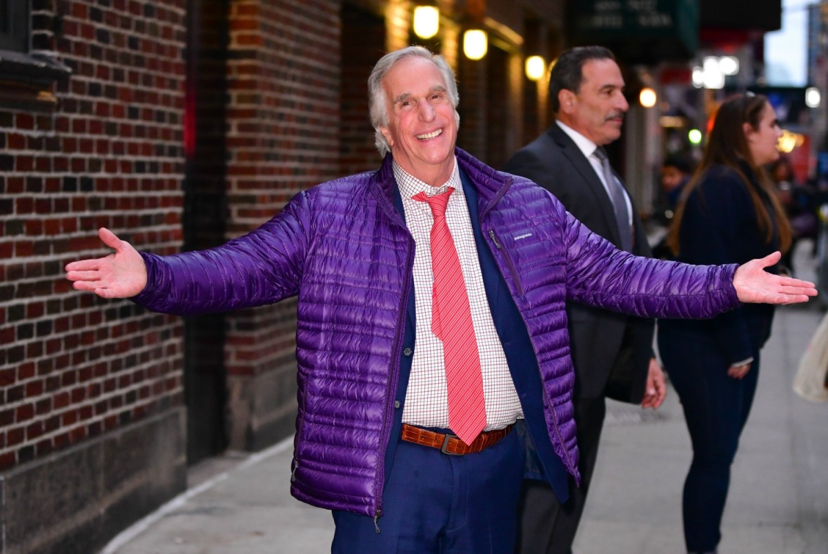 Henry Winkler speaking at an event in 2025