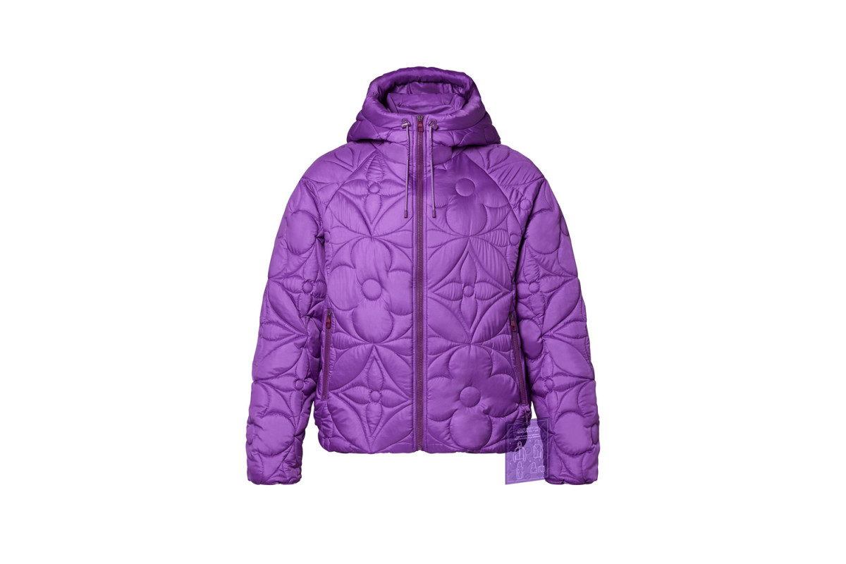 Louis Vuitton Purple Flower Monogram Puffer Jacket