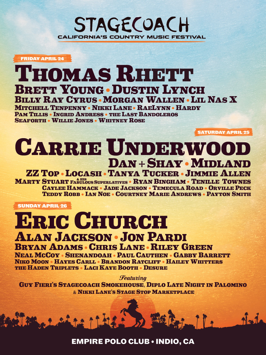 Stagecoach Lineup 2020 Lil Nas X, Billy Ray Cyrus, Carrie Underwood