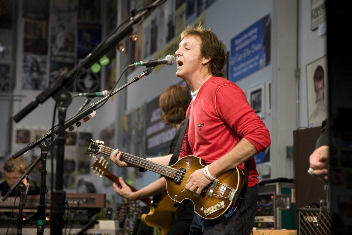 Paul McCartney performs a secret show at Amoeba Records in Hollywood in 2007. (Amoeba Records)