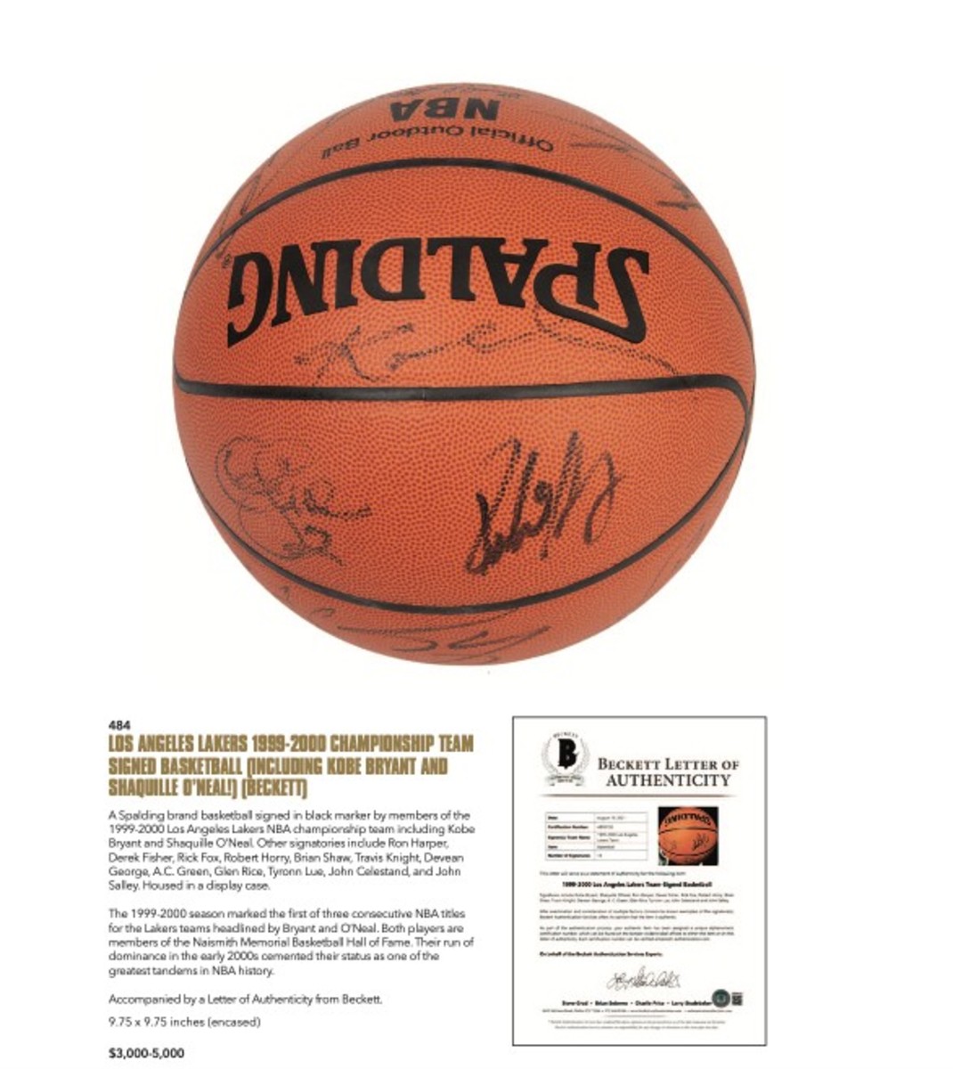 Kobe bryant 2024 signed basketball