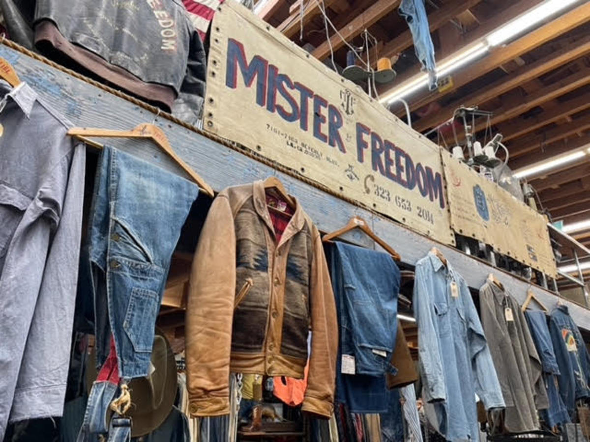 Interior shot of vintage clothing store Mister Freedom
