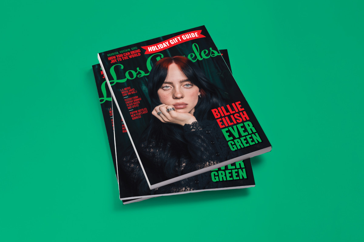 比莉·艾利什登上洛杉矶杂志封面，成为永远的绿色代表