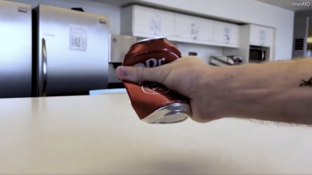 WebMD employee crushing surprising competitor Dr. Pepper.
